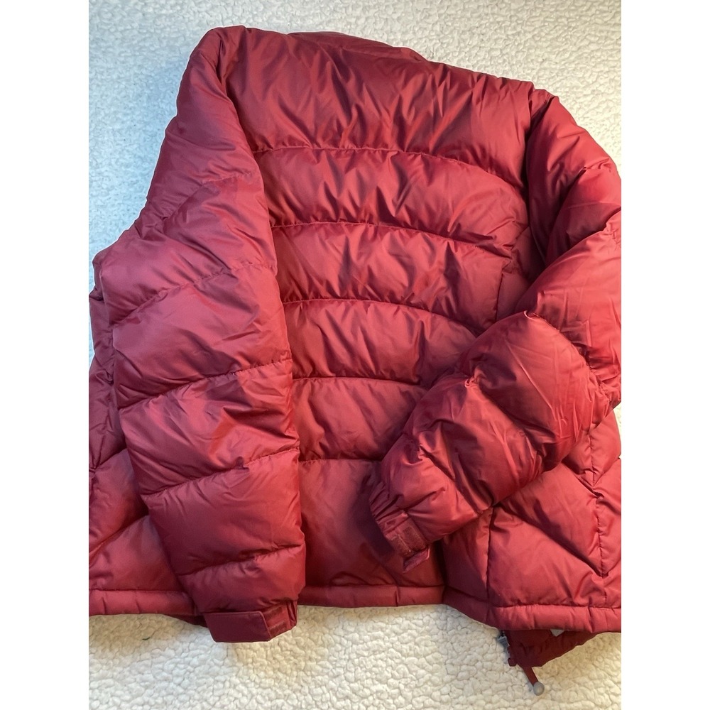 LL Bean Puffer Jacket Men Large Goose Down 800 Heavy Full Zip Blue Bubble Red - Picture 8 of 9